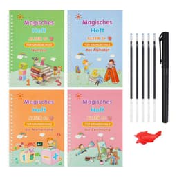 image-Fang Zhihui Arabic Copybook Set - 4 Books + Pen Holder - Multi-Language