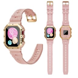 image-New W1 Smart Bracelet Watch - 1.65" Pedometer Heart Rate Monitor, Blood Oxygen, Waterproof, Pink