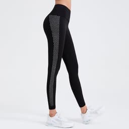 image-Yujia 2023 Peach Yoga Pants - High-Waist Mesh Sweat-Absorbing Tights