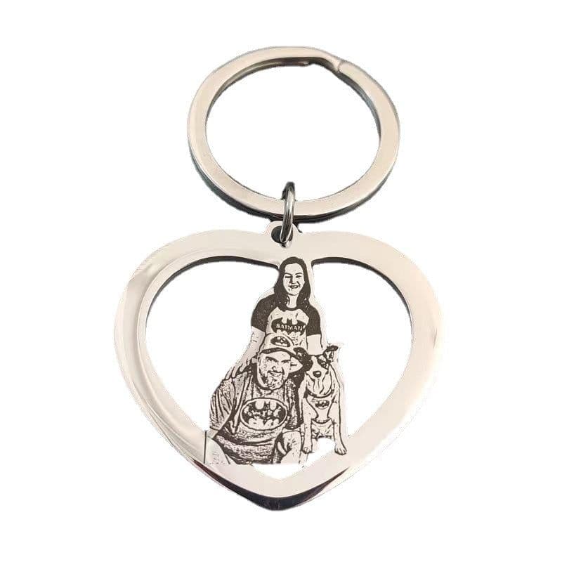 image-Pet Photo Keychain - Titanium Steel Customizable