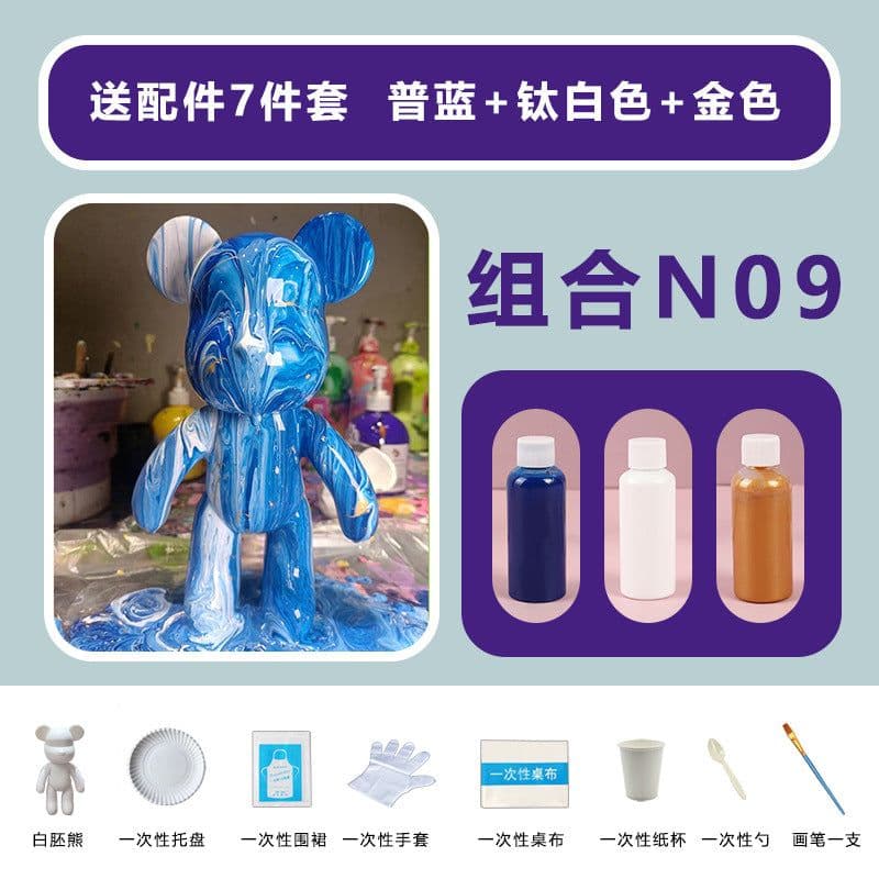 image-Fluid Bear DIY Paint Set - 6 Colors 60ml
