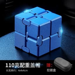 image-Yijie Metal Rubik's Cube - 155g Alloy Flip Toy, Golden Cap, Multi-Cap