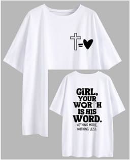 image-Cotton T-Shirt Women's Short Sleeve Brown XXL Loose