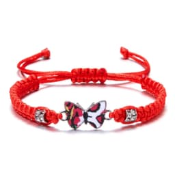 image-Butterfly Flower Bracelet Hand-Woven Adjustable