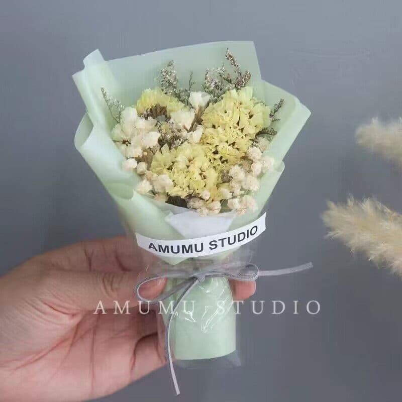image-Mini Dried Roses Bouquet - Valentine's DIY Decorations 5"