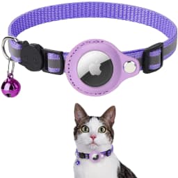 image-Fushang AirTag Collar Case - Black Reflective