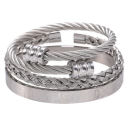 image-Stainless Steel Geometric Bracelet Men - Retro