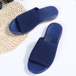 image-Wish independent station sandals 2022 spring and summer new knitted thick bottom 36-43 large size flat slippers women wholesale