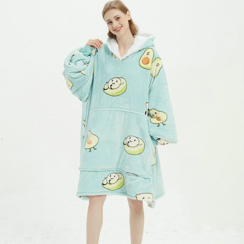 image-D&H Hooded Fleece Sweater - Avocado Large