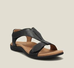 image-Women's Roman Sandals - Yellow Velcro Casual