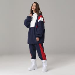 image-Men's Women's Ski Suit Waterproof Windproof Snowboard Snow Suit XXL Navy Blue