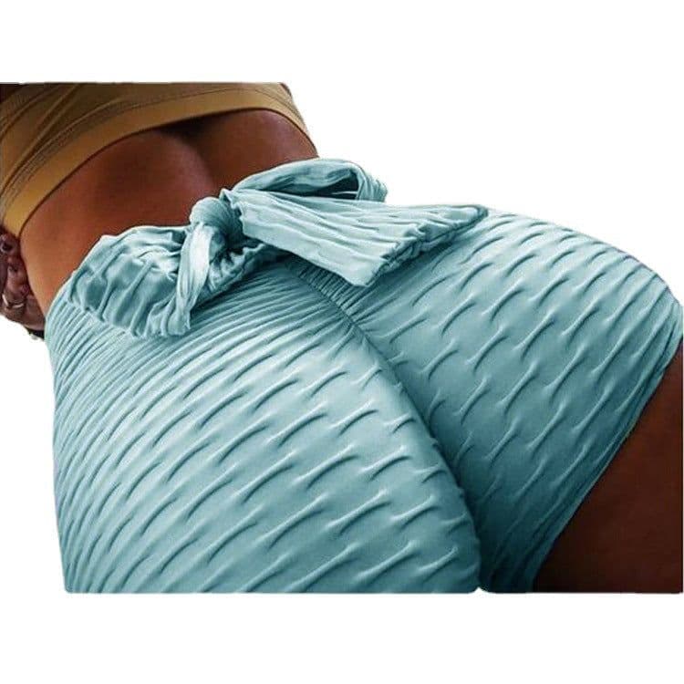 image-Women's High Waist Yoga Shorts - Red Bean Paste XL