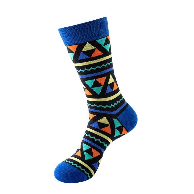 image-Mo Xi Stripe Socks - Mid Tube Cotton Unisex 41-46
