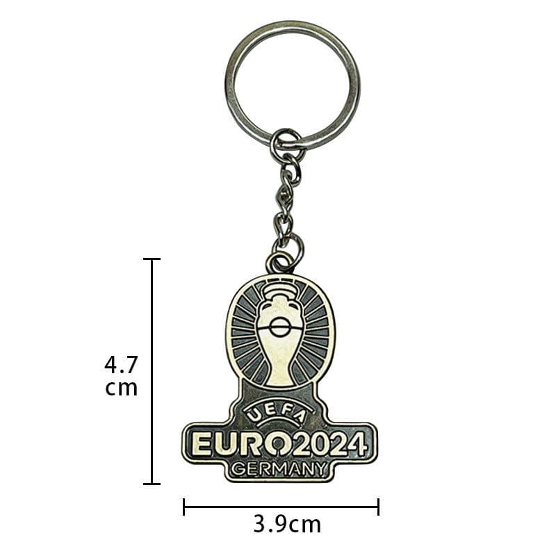 image-Football Team Logo Keychain - Zinc Alloy Metal