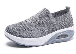 image-Women's Rocker Shoes - Dark Gray Size 42 Breathable Mesh