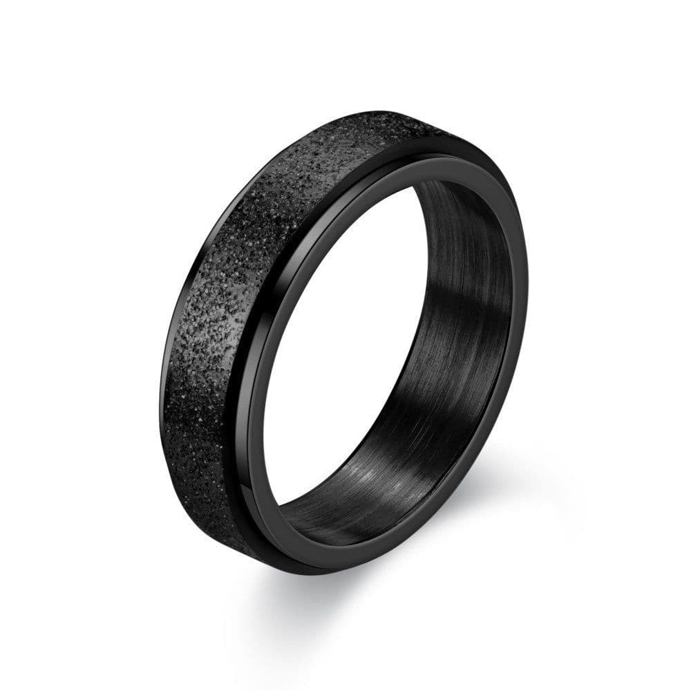 image-New simple transfer jewelry men's titanium steel rotatable beer bottle chain ring personality domineering ring