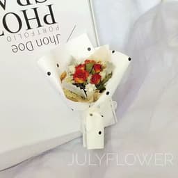 image-Mini Dried Roses Bouquet - Valentine's DIY Decorations 5"