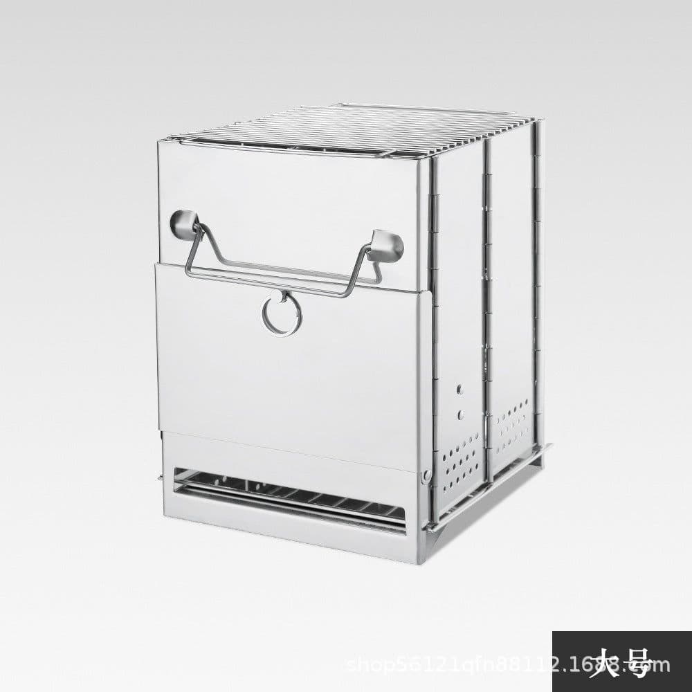 image-Outdoor Windproof Folding BBQ Stove Portable Stainless Steel
