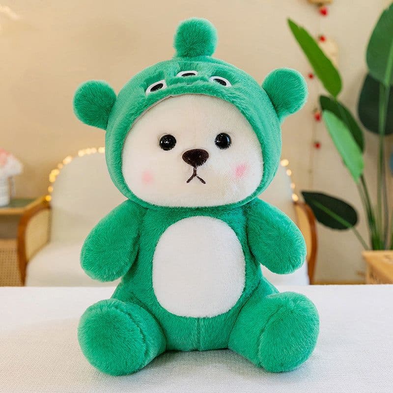 image-Little Bear Hug Strawberry Plush Toy - Teddy Bear Doll
