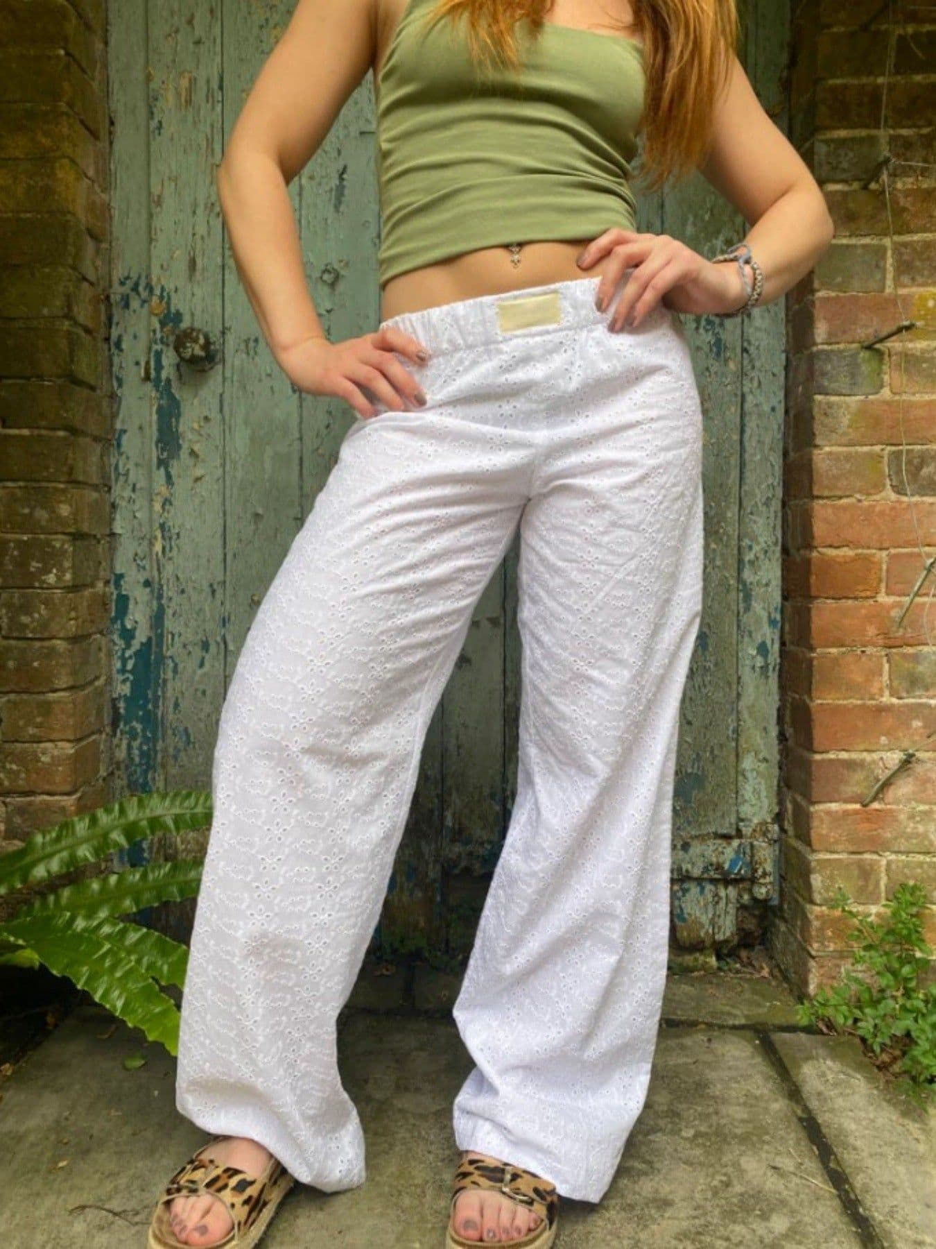 image-Boli Family Women's Striped Casual Pants - Pink High Waist