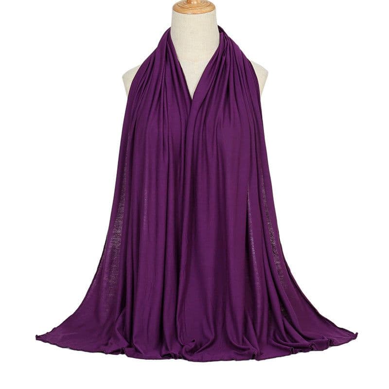 image-Modal Cotton Scarf - Long Soft Casual Solid Color