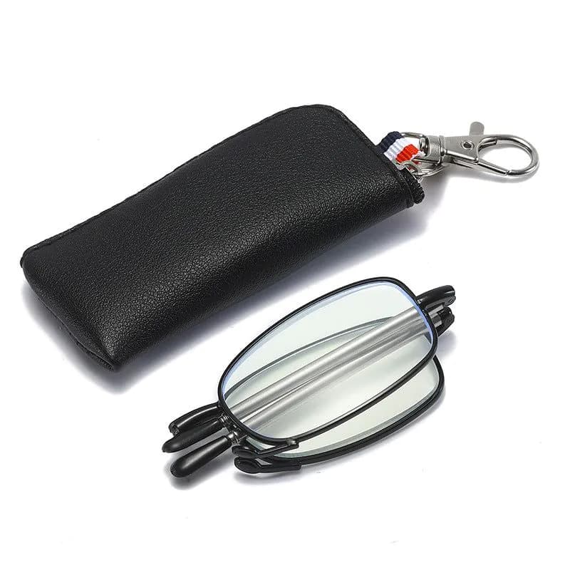 image-Fine Special Reading Glasses +400 Oval Metal Red