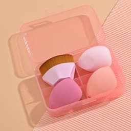 image-Beauty Egg Makeup Sponge Set - Foundation Brush & Powder Puff