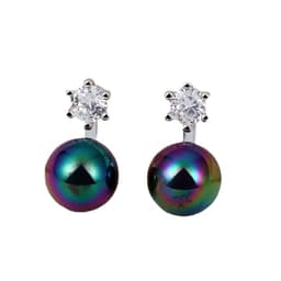 image-Qiai S925 Pearl Stud Earrings - Black Korean Style