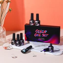 image-Nee Jolie UV Gel Nail Polish Set - 6 Colors 8.5ml