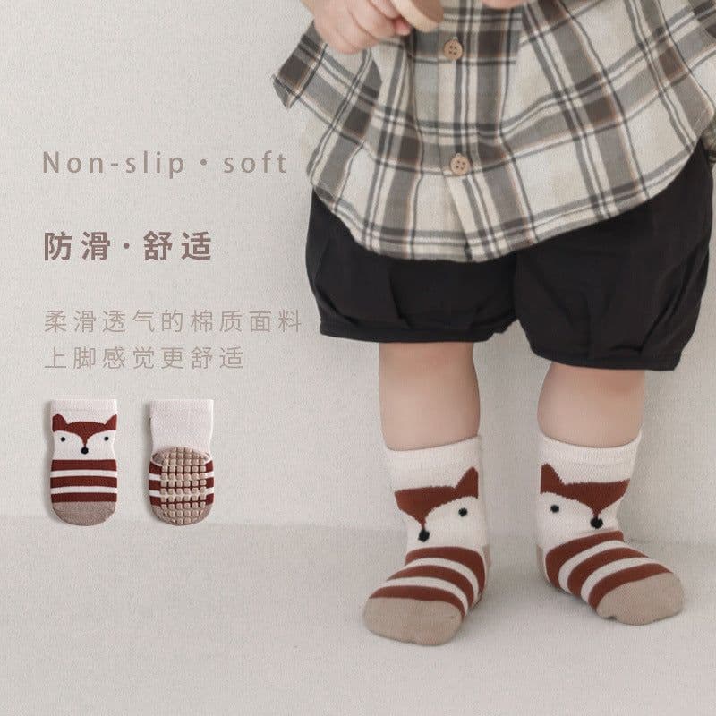 image-Baby socks spring and autumn thin section 1-3 years old indoor non-slip socks 12 months baby toddler socks children's floor socks