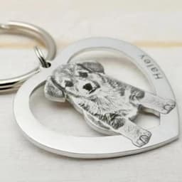 image-Pet Photo Keychain - Titanium Steel Customizable
