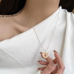 image-Simple Love Heart Necklace - Women's Clavicle Chain, Summer 2023 Style, 41-50cm