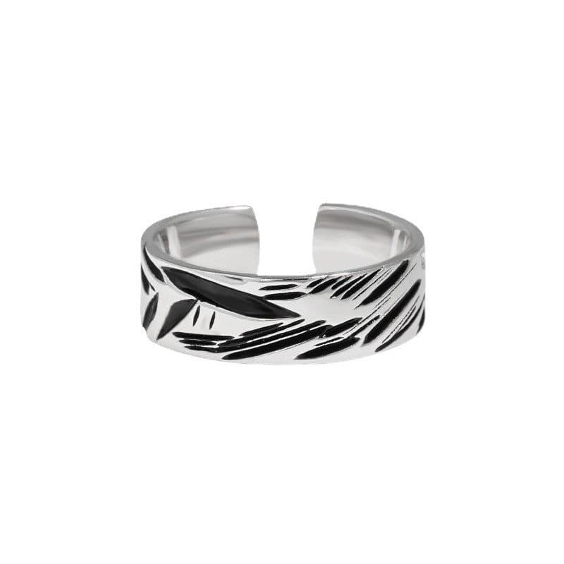 image-S925 Sterling Silver Open Ring - Black