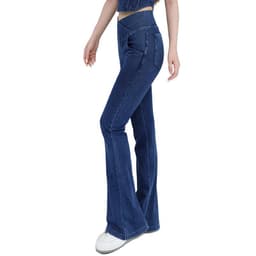 image-Chevalier High-Waist Denim Yoga Pants - Light Blue XXL