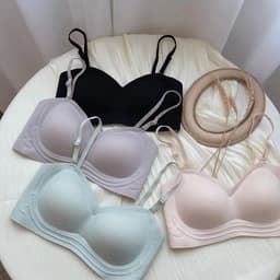 image-Off-Shoulder Seamless Push-Up Bra - White