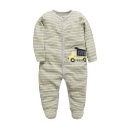 image-Baby Romper - Pink Long Sleeve Cotton 12M