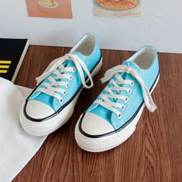 image-Triple vulcanization 1970s classic re-engraved low-cut color canvas shoes female students Korean version 2023 spring board shoes
