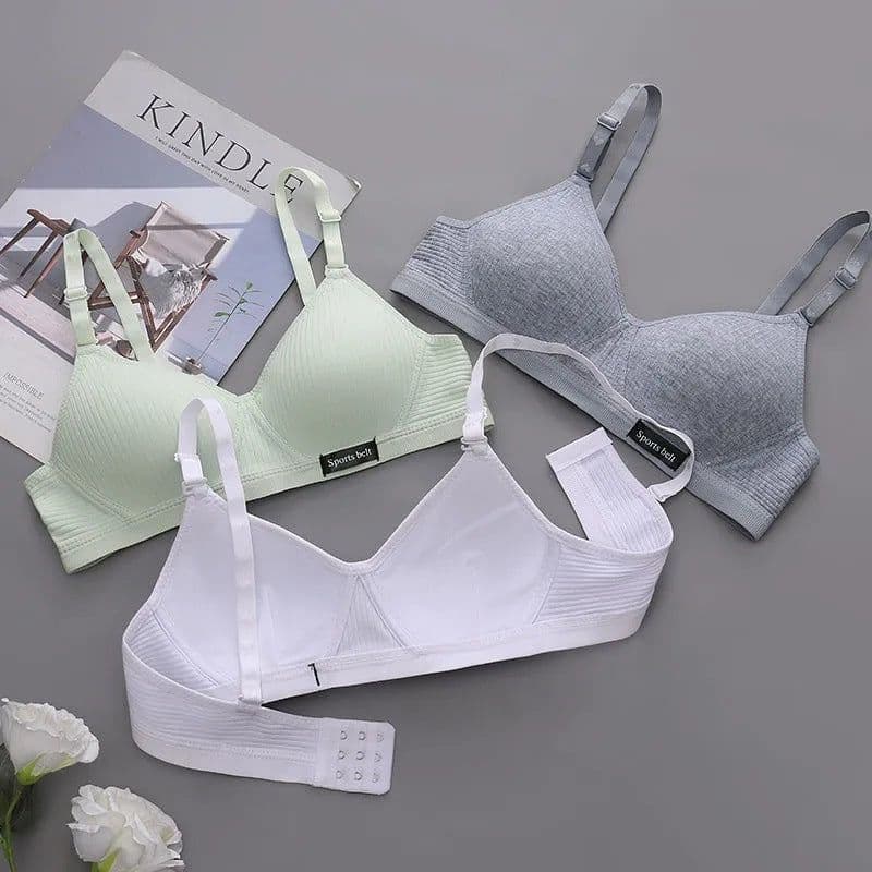 image-Girls Gather Bra Wireless Thin Cup - Light Grey 38/85AB