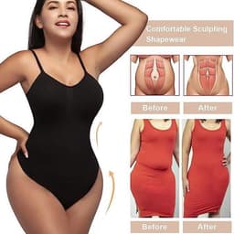 image-Si Lufei Body Shaper Suspender Nylon Black S