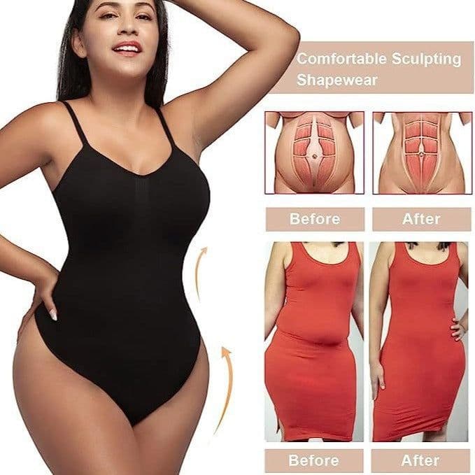 image-Si Lufei Body Shaper Suspender Nylon Black S