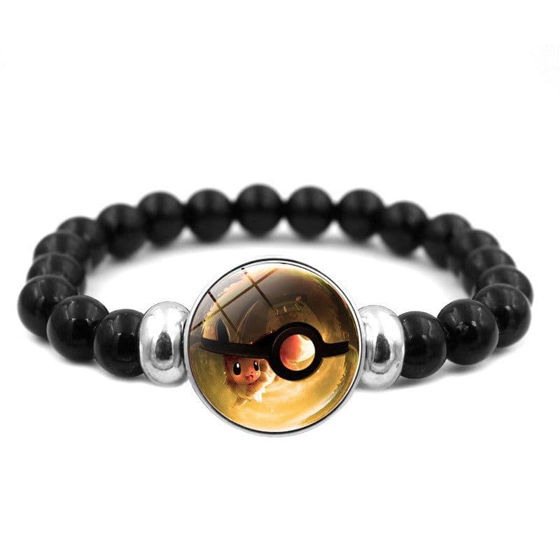 image-Bracelet Male and Female Students Creative Beaded Bracelet Two-dimensional Anime Pokémon Hand Jewelry
