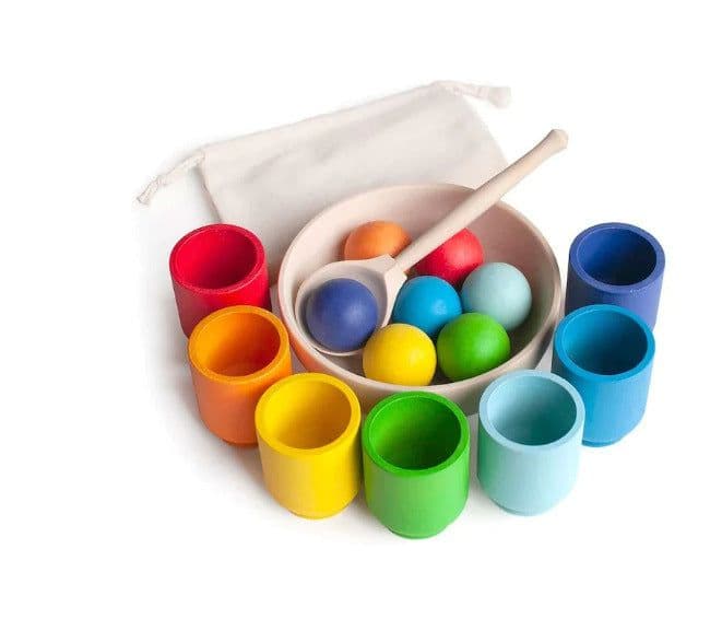 image-Wooden Bead Matching Game for Kids, 3-6 Years Color Recognition Toy