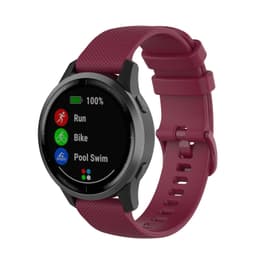 image-Garmin vivoactive4/3 Silicone Strap - Black Checkered 18mm