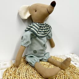 image-Baby Comfort Doll - Green Mouse Plush Toy