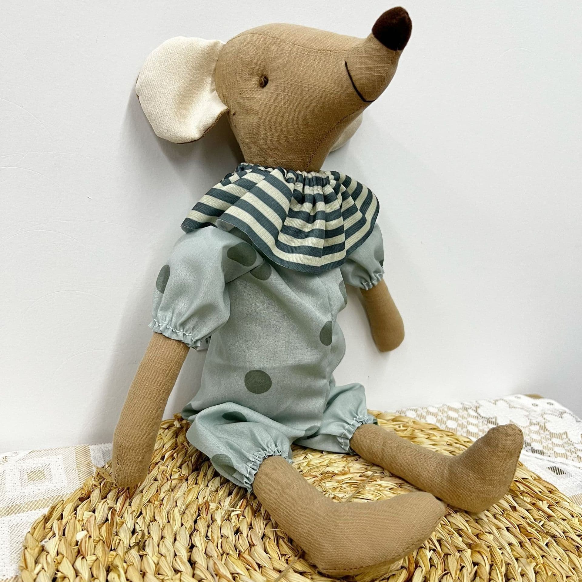 image-Baby Comfort Doll - Green Mouse Plush Toy