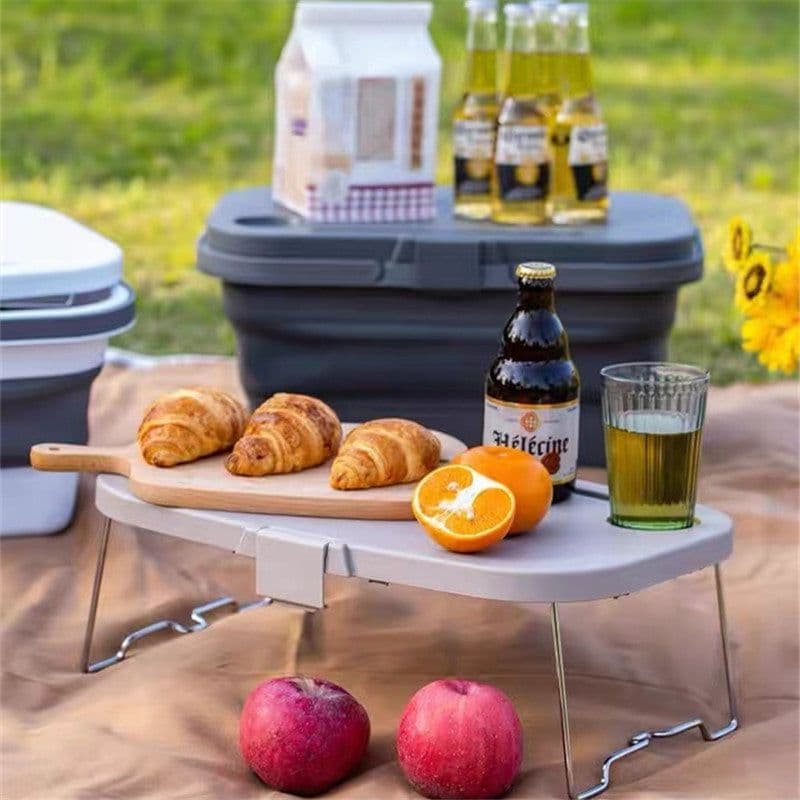 image-Yuxia Picnic Basket - Army Green Foldable 47x29x24cm