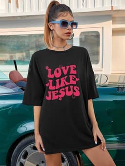 image-European Plus Size Women's Cotton T-Shirt - Brown XXL Loose Style