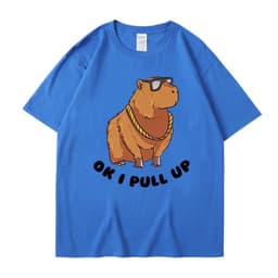 image-Cross-border independent station new summer cartoon cute Harajuku style printed cotton short-sleeved men's and women's T-shirt tops