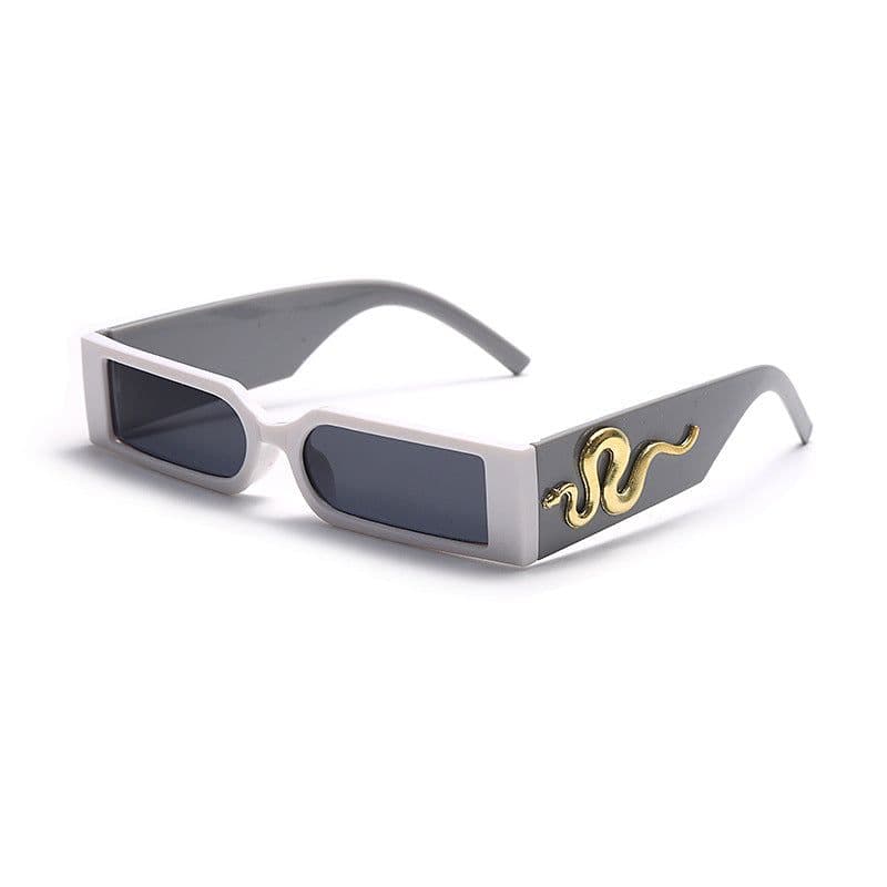 image-Diamond Snake Sunglasses - Retro Hip-Hop Square