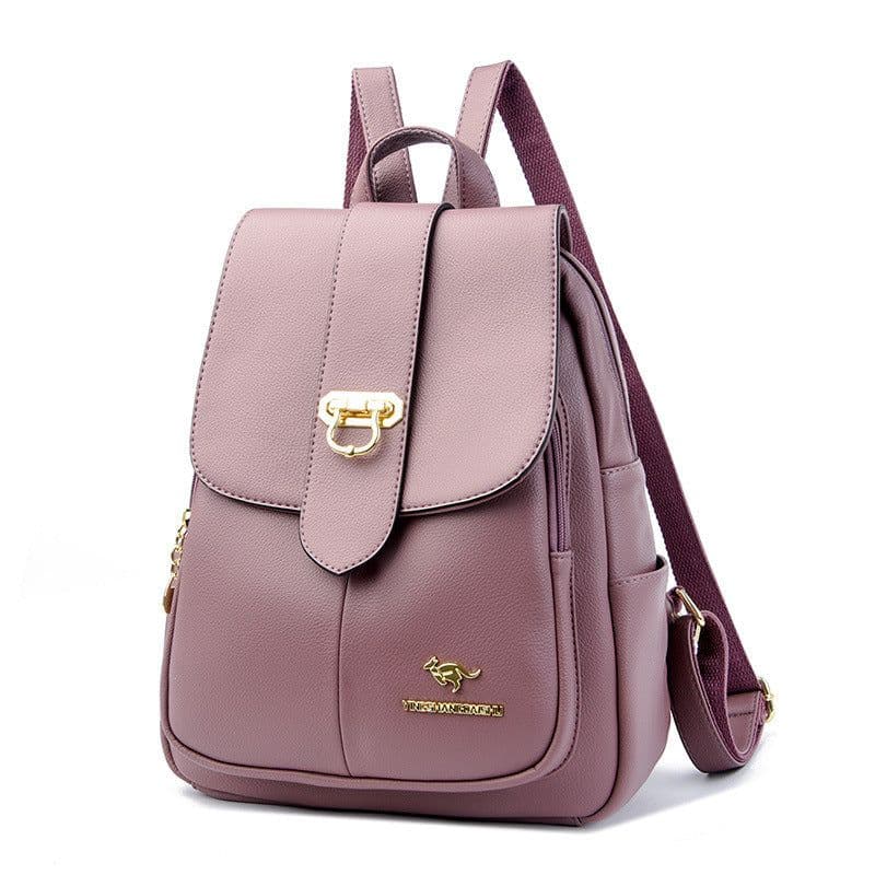 image-Large Capacity 2022 PU Leather Backpack - Street Fashion Travel Bag